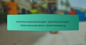 Fehlinformationsstrategien: Spieltäuschungen, Defensivmanipulation, Spielerbewegung